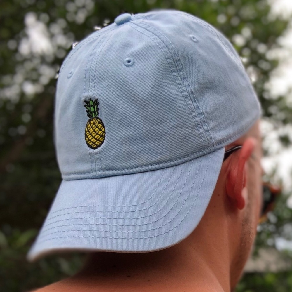 Adjustable Light Blue Pineapple Hat